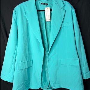 Boohoo Vibrant Teal Blazer